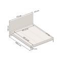 Κρεβάτι Mars Megapap χρώμα καρυδί Ud 160x200εκ.