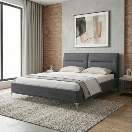 Megan Megapap fabric bed in anthracite color 160x200cm.
