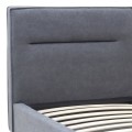 Κρεβάτι Megan Megapap υφασμάτινο χρώμα ανθρακί 160x200εκ.