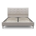 Ovelia Megapap fabric bed in light beige color 160x200cm.