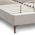 Ovelia Megapap fabric bed in light beige color 160x200cm.