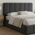 Nival Megapap fabric bed with storage space in anthracite color 160x200cm.