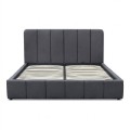 Nival Megapap fabric bed with storage space in anthracite color 160x200cm.