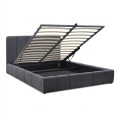Nival Megapap fabric bed with storage space in anthracite color 160x200cm.