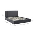 Nival Megapap fabric bed with storage space in anthracite color 160x200cm.