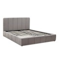 Nival Megapap fabric bed with storage space in beige color 160x200cm.