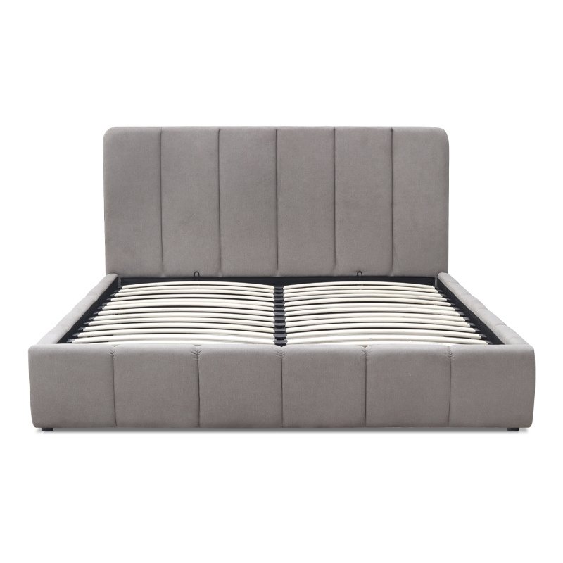 Nival Megapap fabric bed with storage space in beige color 160x200cm.