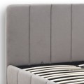 Nival Megapap fabric bed with storage space in beige color 160x200cm.