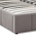 Nival Megapap fabric bed with storage space in beige color 160x200cm.