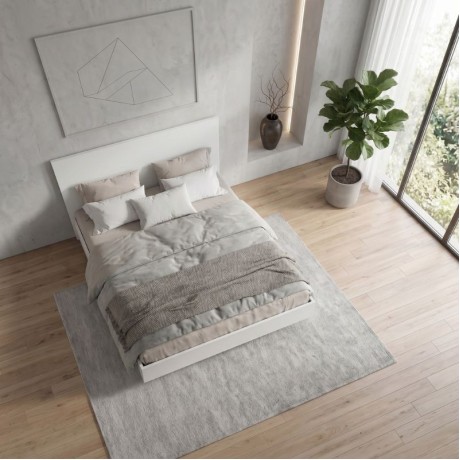Oryana Megapap melamine bed in white color 160x200cm.