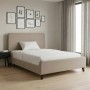 Ovelia Megapap fabric bed in beige color 120x200cm.