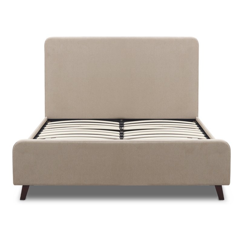 Ovelia Megapap fabric bed in beige color 120x200cm.