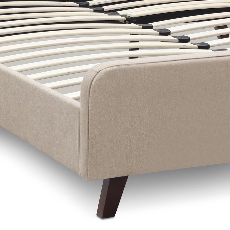 Ovelia Megapap fabric bed in beige color 120x200cm.