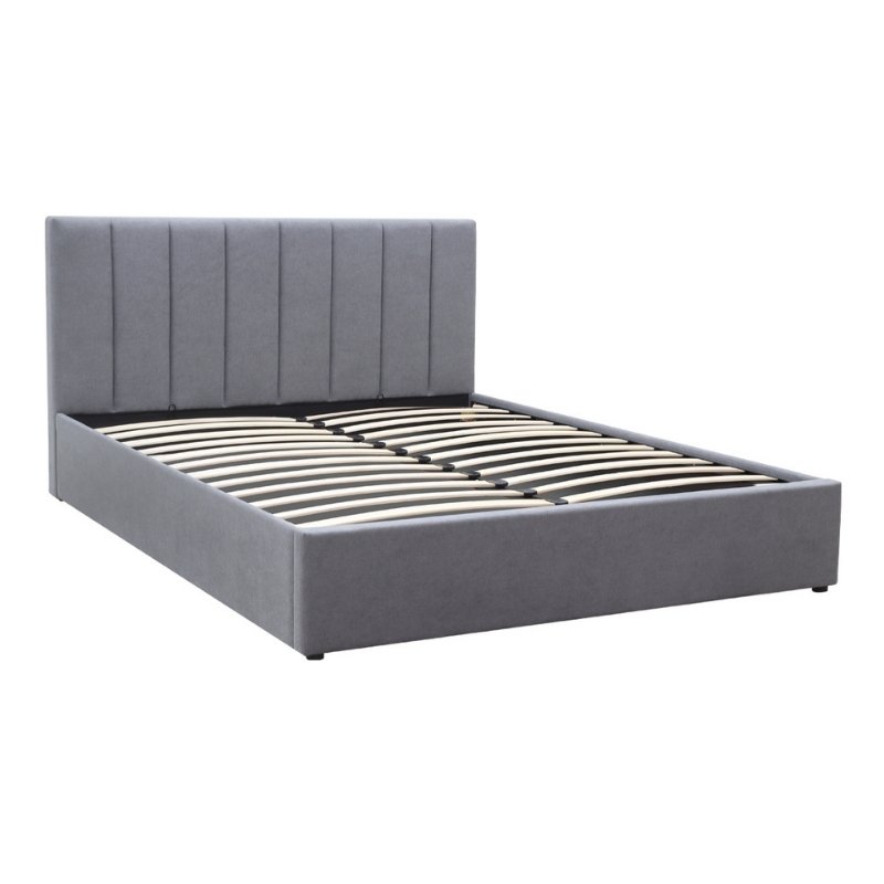 Renata Megapap fabric bed with storage space in grey color 150x200cm.