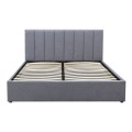 Renata Megapap fabric bed with storage space in grey color 150x200cm.