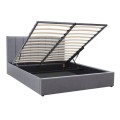 Renata Megapap fabric bed with storage space in grey color 150x200cm.