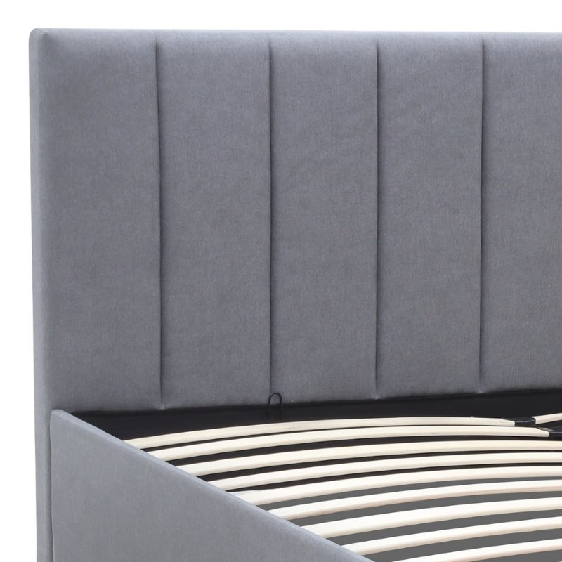 Renata Megapap fabric bed with storage space in grey color 150x200cm.