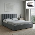 Renata Megapap fabric bed with storage space in grey color 160x200cm.