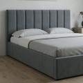 Renata Megapap fabric bed with storage space in grey color 160x200cm.