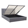 Renata Megapap fabric bed with storage space in grey color 160x200cm.
