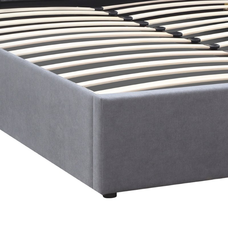 Renata Megapap fabric bed with storage space in grey color 160x200cm.