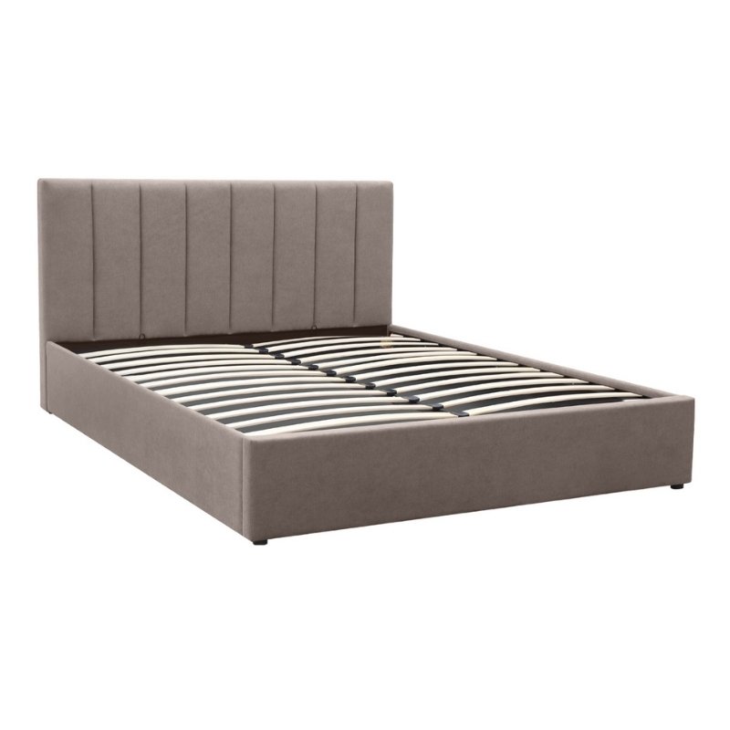 Renata Megapap fabric bed with storage space in beige color 150x200cm.
