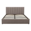 Renata Megapap fabric bed with storage space in beige color 150x200cm.