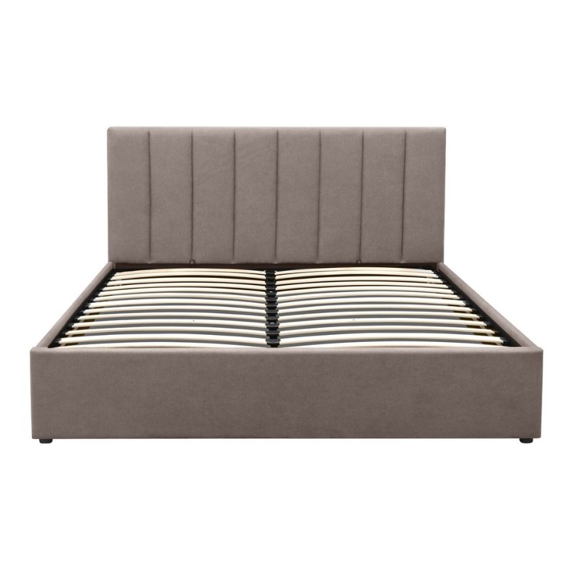 Renata Megapap fabric bed with storage space in beige color 150x200cm.