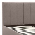 Renata Megapap fabric bed with storage space in beige color 150x200cm.