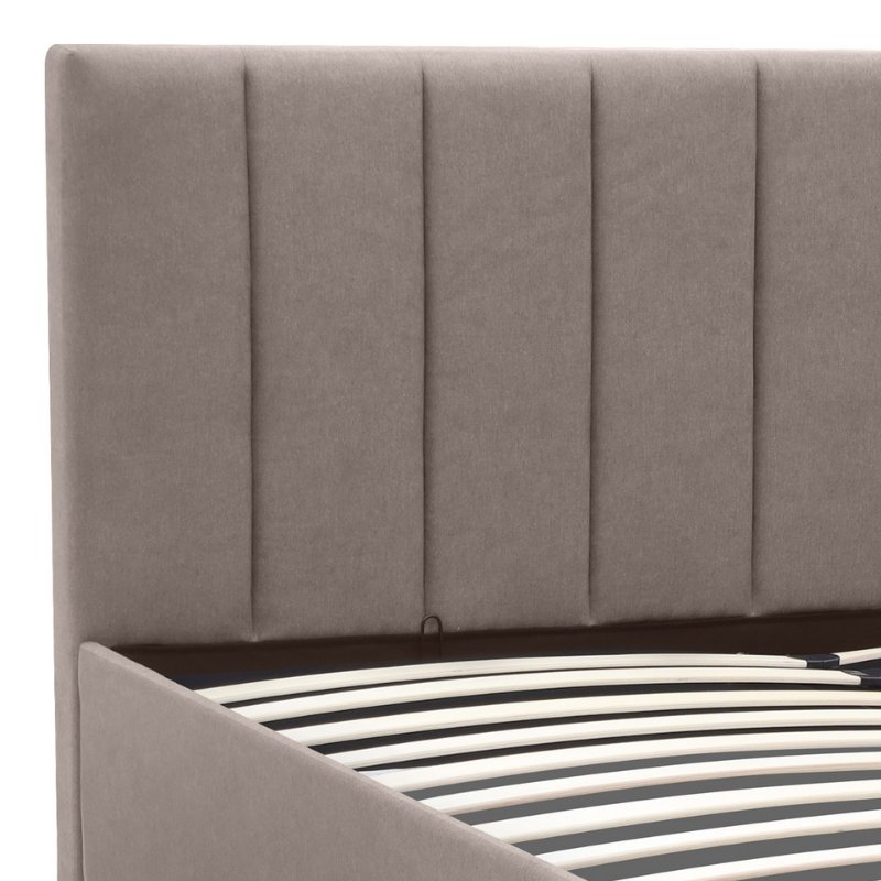 Renata Megapap fabric bed with storage space in beige color 150x200cm.