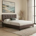 Sissy Megapap PU leather bed in brown color 160x200cm.