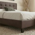 Sissy Megapap PU leather bed in brown color 160x200cm.