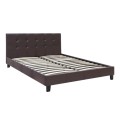 Sissy Megapap PU leather bed in brown color 160x200cm.