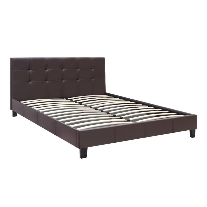 Sissy Megapap PU leather bed in brown color 160x200cm.