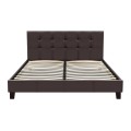 Sissy Megapap PU leather bed in brown color 160x200cm.