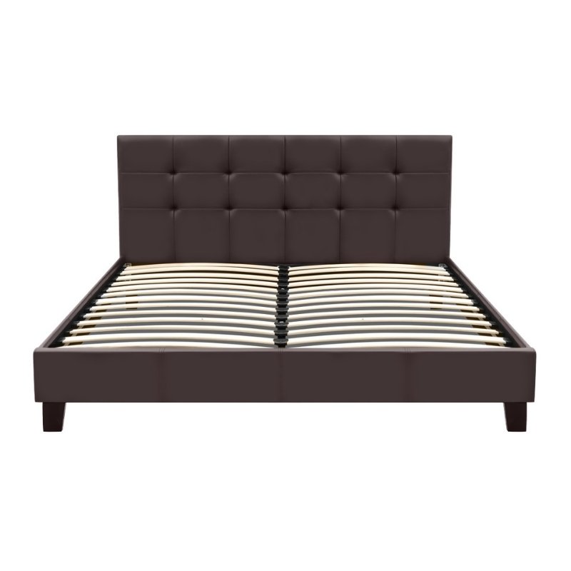 Sissy Megapap PU leather bed in brown color 160x200cm.