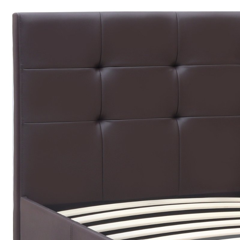 Sissy Megapap PU leather bed in brown color 160x200cm.