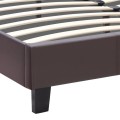 Sissy Megapap PU leather bed in brown color 160x200cm.