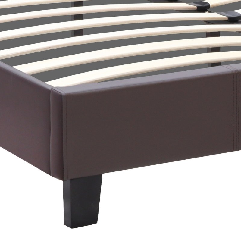 Sissy Megapap PU leather bed in brown color 160x200cm.