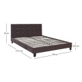 Sissy Megapap PU leather bed in brown color 160x200cm.