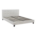 Sissy Megapap PU leather bed in white color 160x200cm.