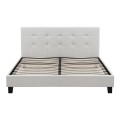 Sissy Megapap PU leather bed in white color 160x200cm.