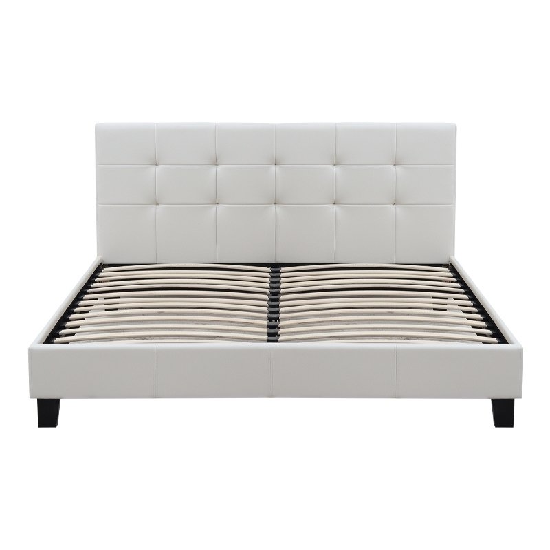Sissy Megapap PU leather bed in white color 160x200cm.