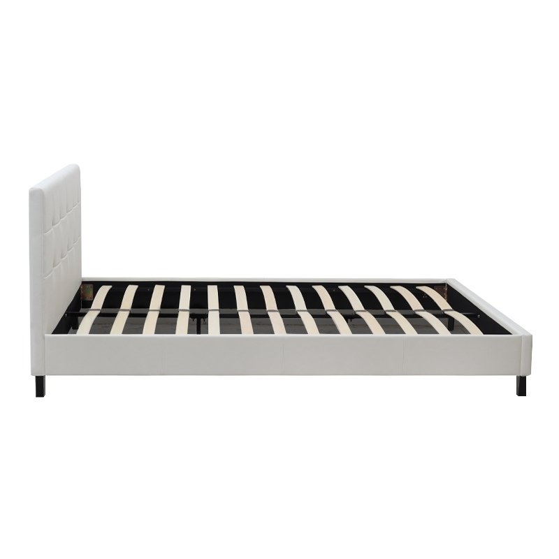 Sissy Megapap PU leather bed in white color 160x200cm.