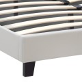 Sissy Megapap PU leather bed in white color 160x200cm.