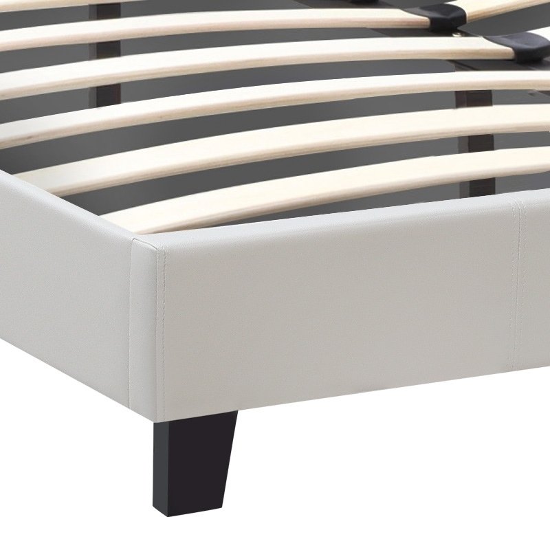 Sissy Megapap PU leather bed in white color 160x200cm.