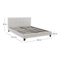 Sissy Megapap PU leather bed in white color 160x200cm.