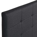 Κρεβάτι Sissy Megapap υφασμάτινο χρώμα ανθρακί 160x200εκ.