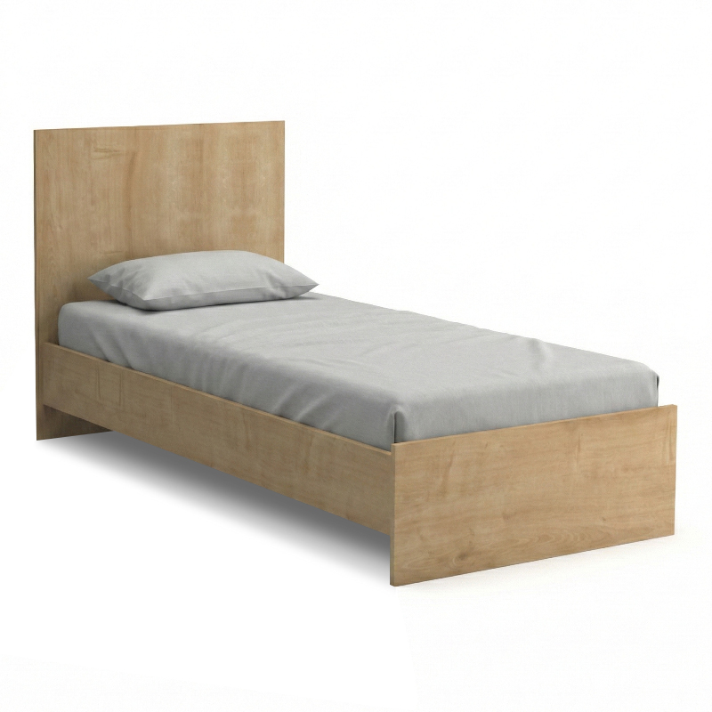 Troy Megapap melamine bed in oak color 100x200cm.