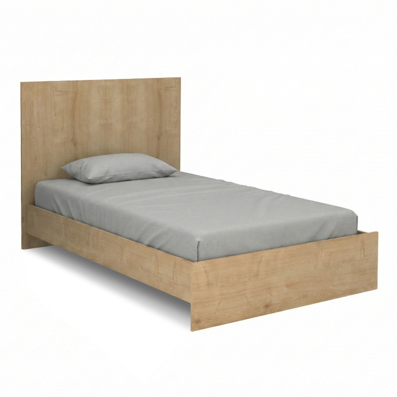 Troy Megapap melamine bed in oak color 120x200cm.